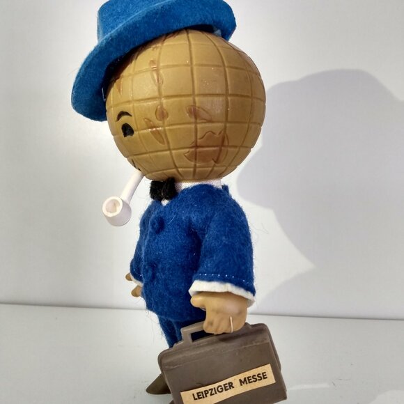 Vintage German Trade Fair Mascot Doll Globe Head Leipziger Messe - Picture 4 of 8